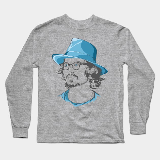 johnny deep with cool design Long Sleeve T-Shirt by Brainlight